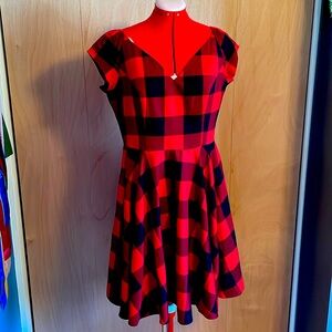 Hell Bunny red plaid checkered dress